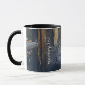 Gemütliche Hütte mit gelben Blumen Tasse (Links)