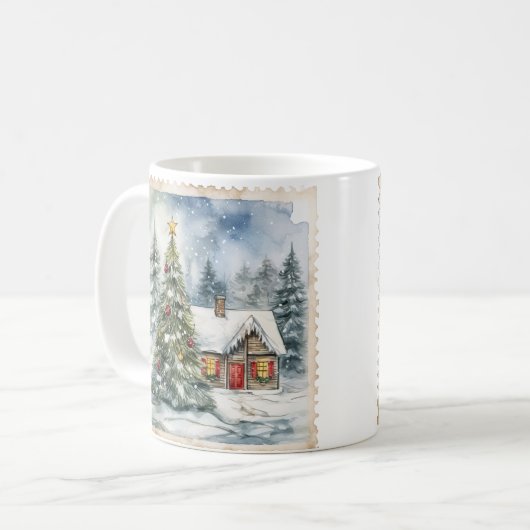 Gemütliche Hütte und Tasse (Vorderseite Links)