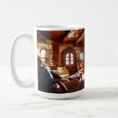 Gemütliche Hütten-Wohnzimmer-Dekoration Kaffeetasse (Links)