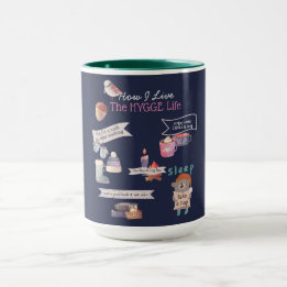 Gemütliche HYGGE Life Infographic Personalisiert N Tasse