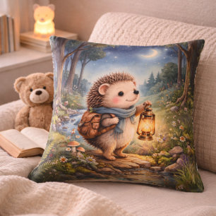 Gemütliche Igel-Laterne Kinderzimmer & Nursery Kissen