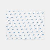 Gemütliche individuelle Fleece-Decke Blaues Blatt Fleecedecke (Vorderseite (Horizontal))