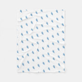 Gemütliche individuelle Fleece-Decke Blaues Blatt Fleecedecke (Vorderseite)