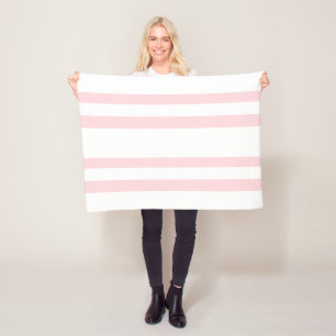 Gemütliche individuelle Fleece-Decke Rosa & Weiße Fleecedecke