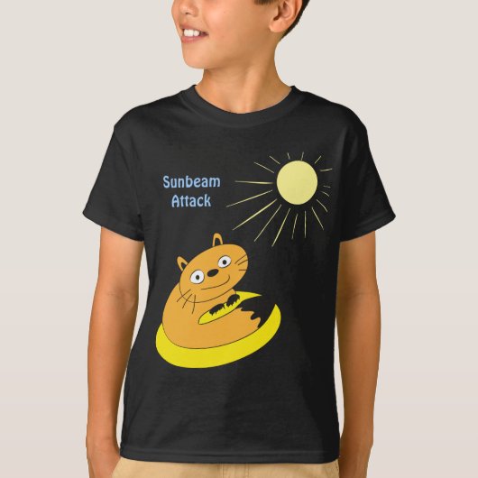 Gemütliche Introvertierte Katze Sonnenstrahl Humor T-Shirt (Vorderseite)
