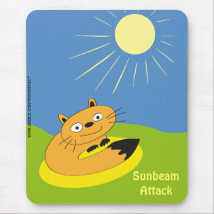 Gemütliche Introvertierte Katzen-Sonnenstrahl-Humo Mousepad