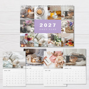 Gemütliche Jahres-Foto-Collage Moderne 2027 Kalend Kalender