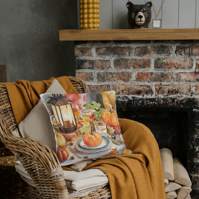 Gemütliche Jahreszeit der Dankbarkeit Warm Thankgi Kissen (Von Creator hochgeladen)