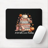 Gemütliche Jahreszeit Ein Mädchen, das Lieben fäll Mousepad (Mit Mouse)