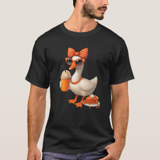 Gemütliche Jahreszeit Herbst Goose Bow Girls Herbs T-Shirt