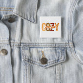 Gemütliche Jahreszeit Herbst Herbst Plaid Leopard Button (Beispiel)