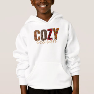 Gemütliche Jahreszeit Karo Leopard Herbst Stimmung Hoodie