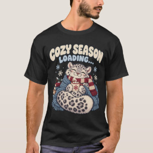 Gemütliche Jahreszeit wird geladen Niedlicher Schn T-Shirt