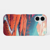 Gemütliche Kabine im Herbst-Fall Stream_iphone iPhone 16 Hülle (Rückseite (Horizontal))