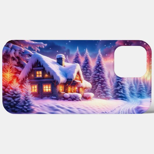 Gemütliche Kabine im Winter Wonderland Phone Case (Rückseite (Horizontal))