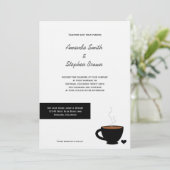 Gemütliche Kaffee-Liebe Lässige Hochzeitseinladung Einladung (Stehend Vorderseite)
