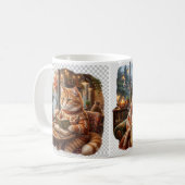 Gemütliche Kaffeekatze-Tasche Kaffeetasse (Vorderseite Links)