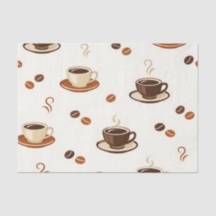 Gemütliche Kaffeetassen Nahtlosmuster Seidenpapier