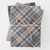 Gemütliche Karierte Pine Cones und Zuhause Geschenkpapier Set (Beispiel)