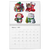 Gemütliche Kätzchen im Weihnachtsmützen-Kalender 2 Kalender (Feb 2027)