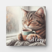 Gemütliche Katze Fotoplatte (Vorderseite)