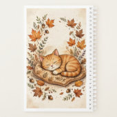 Gemütliche Katze im Herbstplaner Planer (Rückseite)