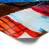 Gemütliche Katze im Sessel Poster (Ecke)