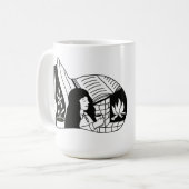 Gemütliche Katze Kaffeetasse (Vorderseite Links)