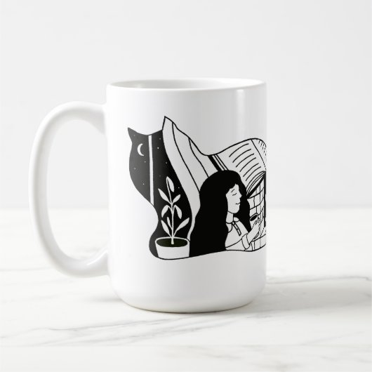 Gemütliche Katze Kaffeetasse (Links)
