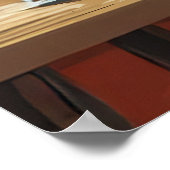 Gemütliche Katze mit Kaffee Poster (Ecke)