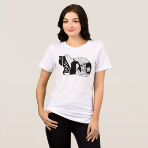Gemütliche Katze Tri-Blend Shirt