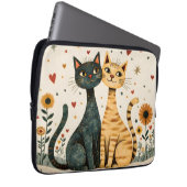 Gemütliche Katzen Laptopschutzhülle (Vorne Rechts)