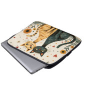 Gemütliche Katzen Laptopschutzhülle (Vorne Knopf)