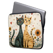 Gemütliche Katzen Laptopschutzhülle (Vorderseite Links)