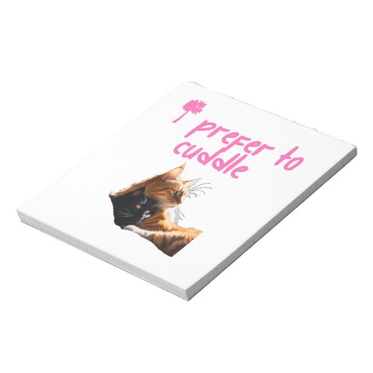 Gemütliche Katzen Notepad Notizblock (Rotiert)