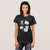 Gemütliche Katzen T-Shirt (Vorne ganz)