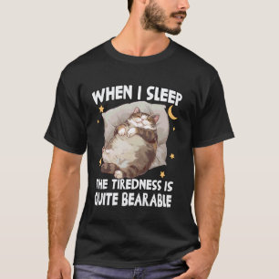 Gemütliche Katzen tragen lustige faule Nachtweste T-Shirt