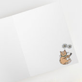 Gemütliche Katzen und Blume Muster Leere Karte
