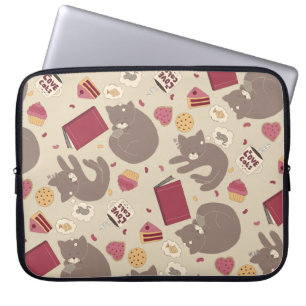 Gemütliche Katzenliebhaber Collage Laptopschutzhülle