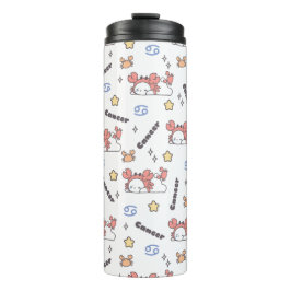 Gemütliche Krebskonstellation Bunny & Crab Zodiac Thermosbecher