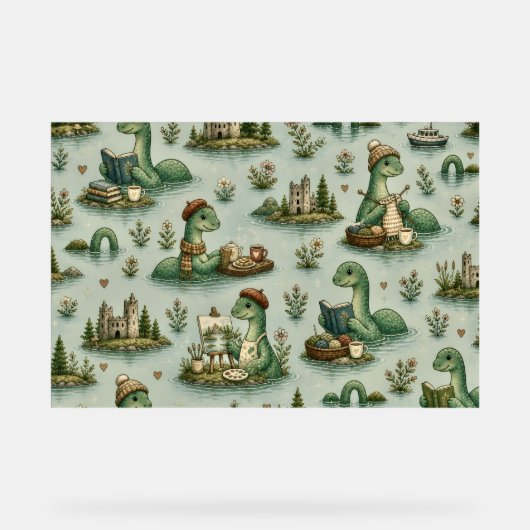 Gemütliche Kryptide Nessie Loch Ness Monster Hobby Acrylschild (Vorderseite)