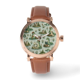 Gemütliche Kryptide Nessie Loch Ness Monster Hobby Armbanduhr