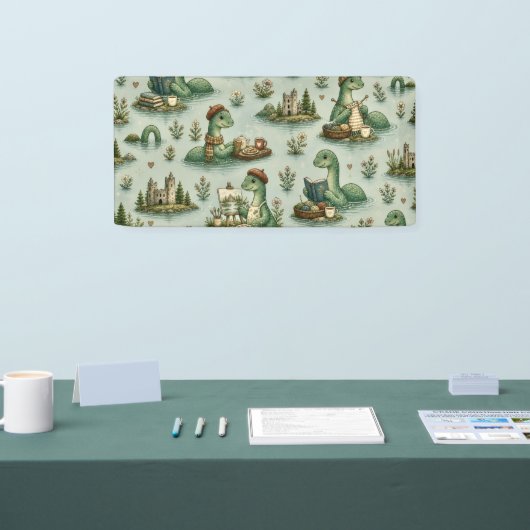Gemütliche Kryptide Nessie Loch Ness Monster Hobby Banner (Messe)