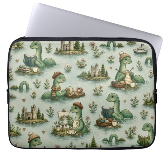 Gemütliche Kryptide Nessie Loch Ness Monster Hobby Laptopschutzhülle (Vorderseite)