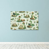 Gemütliche Kryptide Nessie Loch Ness Monster Hobby Leinwanddruck (Insitu (Holzboden))