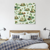 Gemütliche Kryptide Nessie Loch Ness Monster Hobby Leinwanddruck (Insitu (Schlafzimmer))