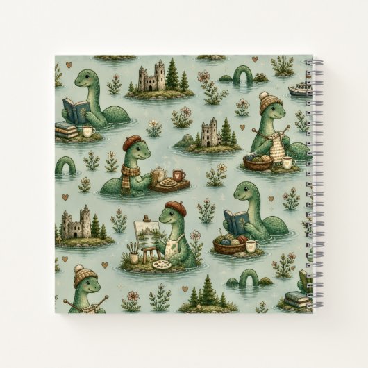 Gemütliche Kryptide Nessie Loch Ness Monster Hobby Notizblock (Rückseite)