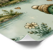 Gemütliche Kryptide Nessie Loch Ness Monster Hobby Poster (Ecke)