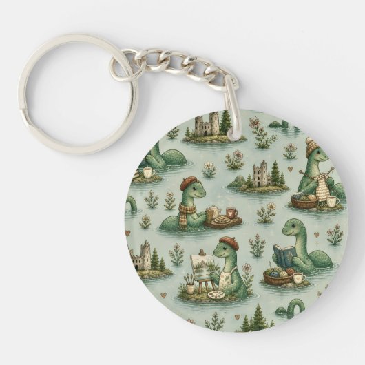Gemütliche Kryptide Nessie Loch Ness Monster Hobby Schlüsselanhänger (Vorderseite)