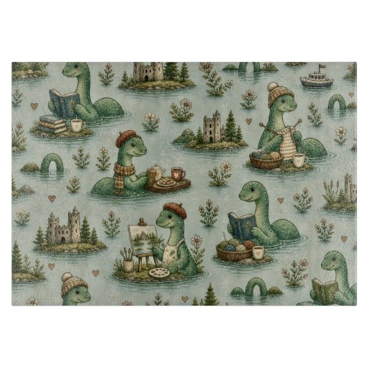 Gemütliche Kryptide Nessie Loch Ness Monster Hobby Schneidebrett (Vorderseite)